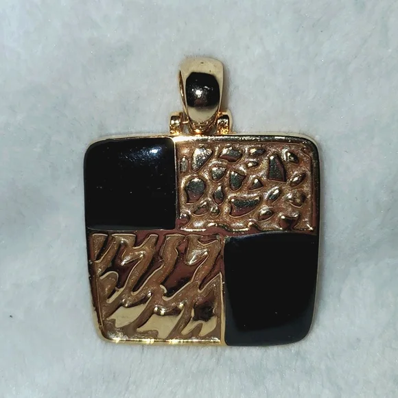 Kenneth Cole Black and Goldtone Pendant - Picture 8 of 8